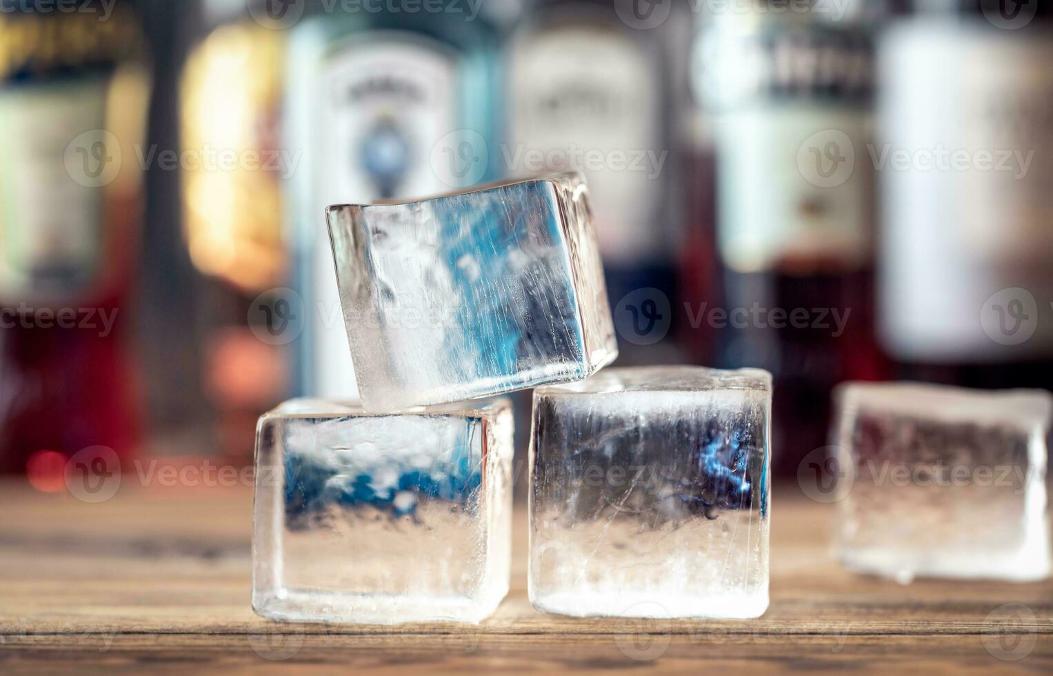 Crystal clear ice cubes photo