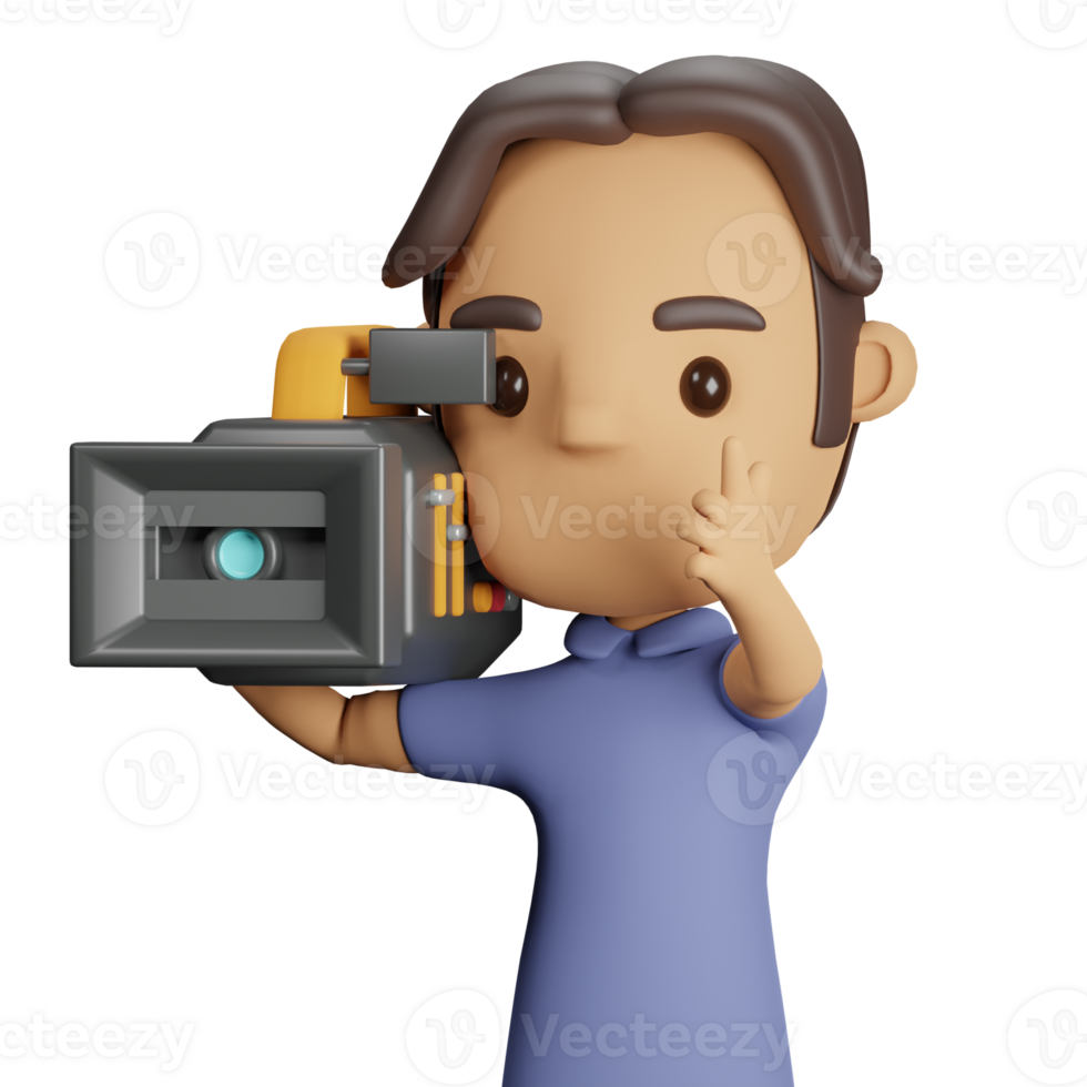 3D Cameraman Icon png