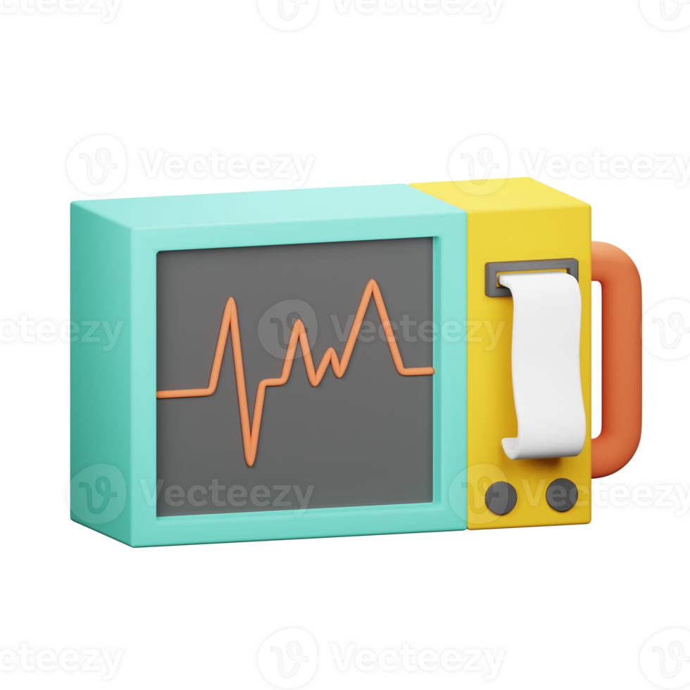3D Cardiogram Icon png