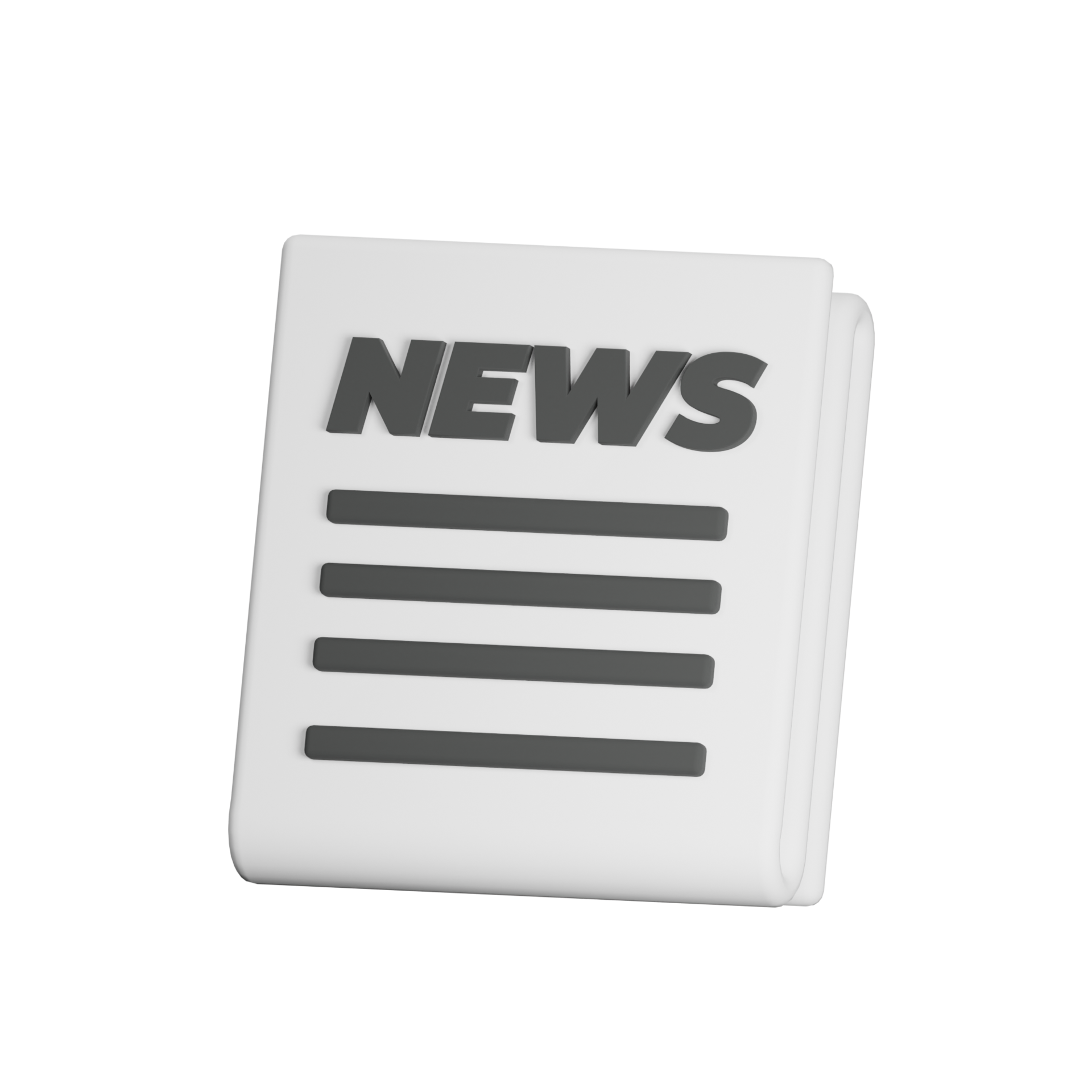3D News Icon 23492515 PNG