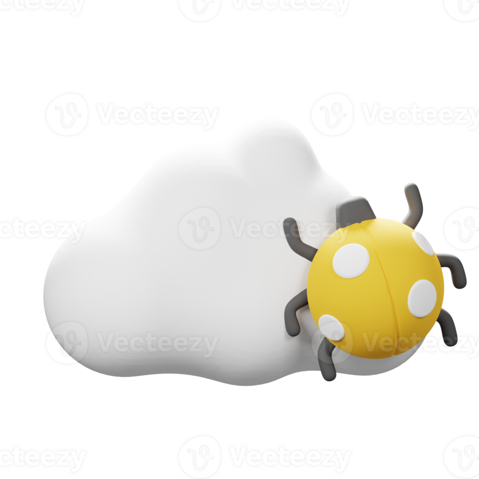 3D Cloud Virus Icon png
