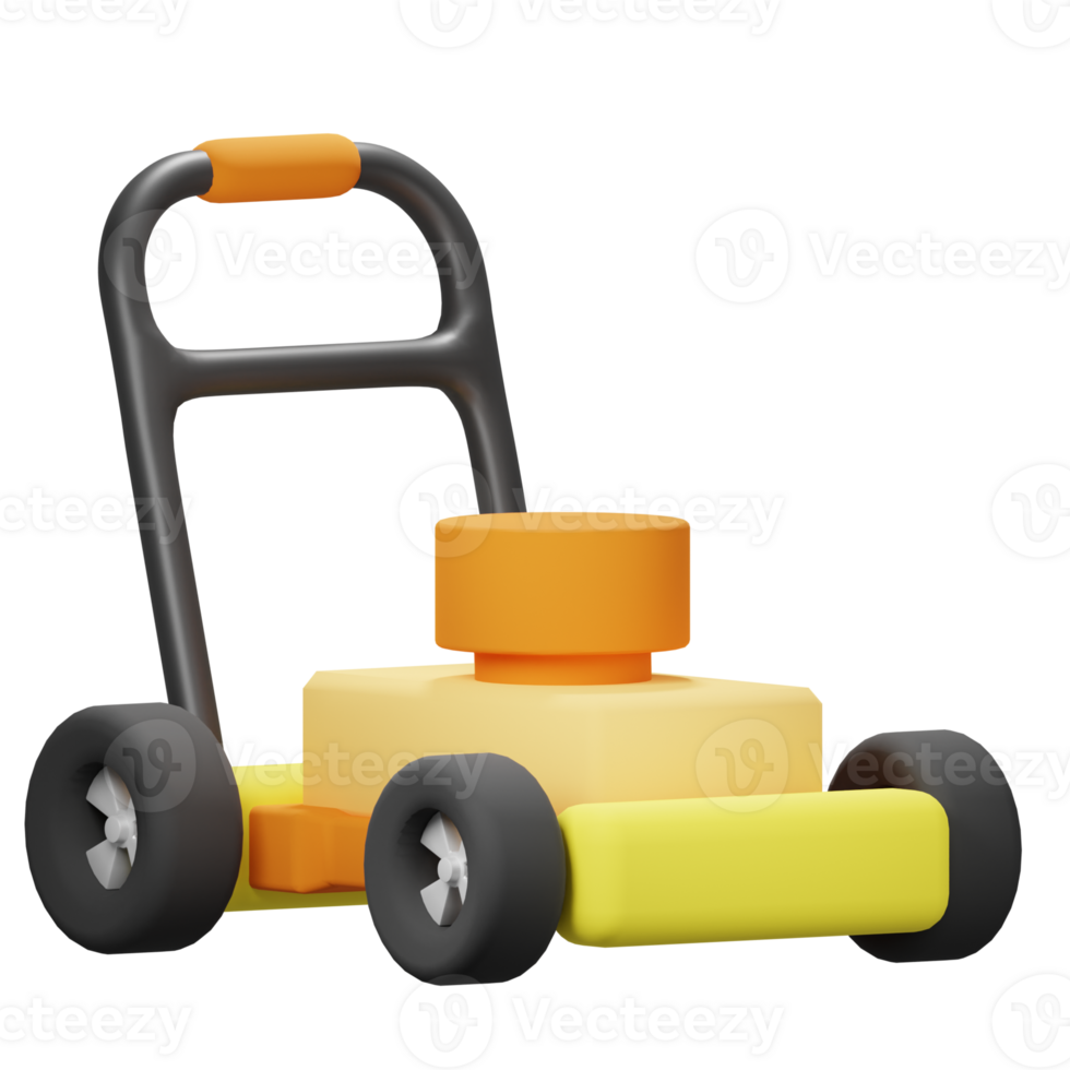 3D Lawn Mower Icon png