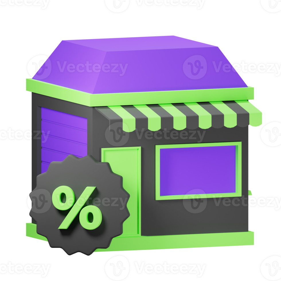 3d Tienda rebaja icono png