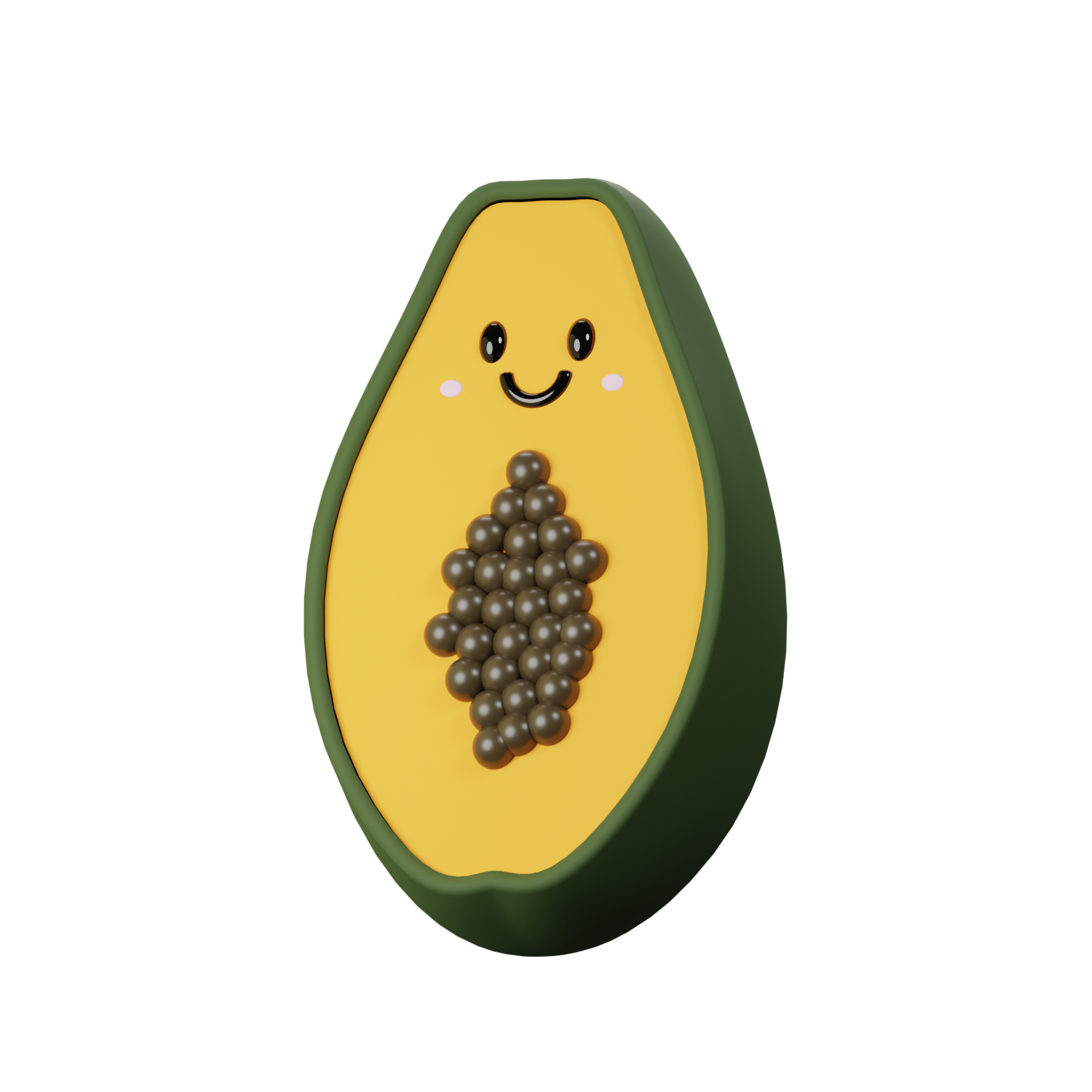 3D Cute Papaya Icon 23493350 PNG