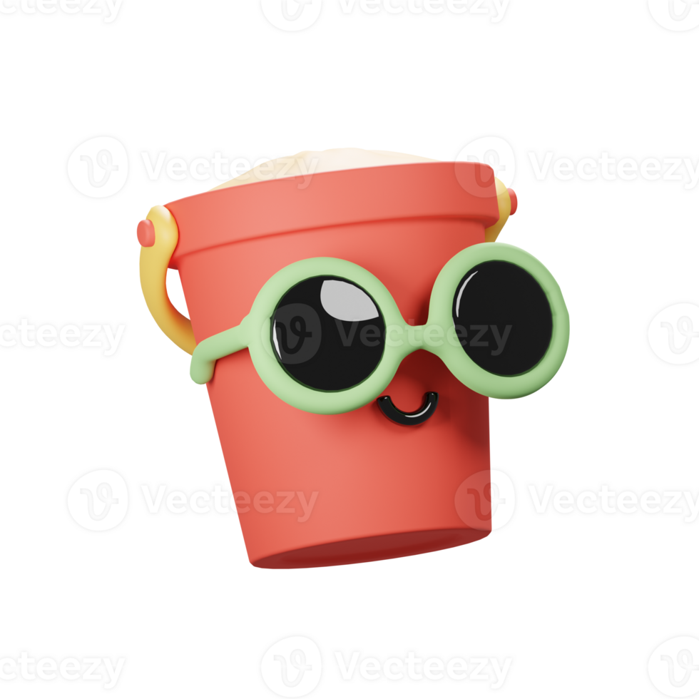 3D Sand Bucket Icon 23493367 PNG