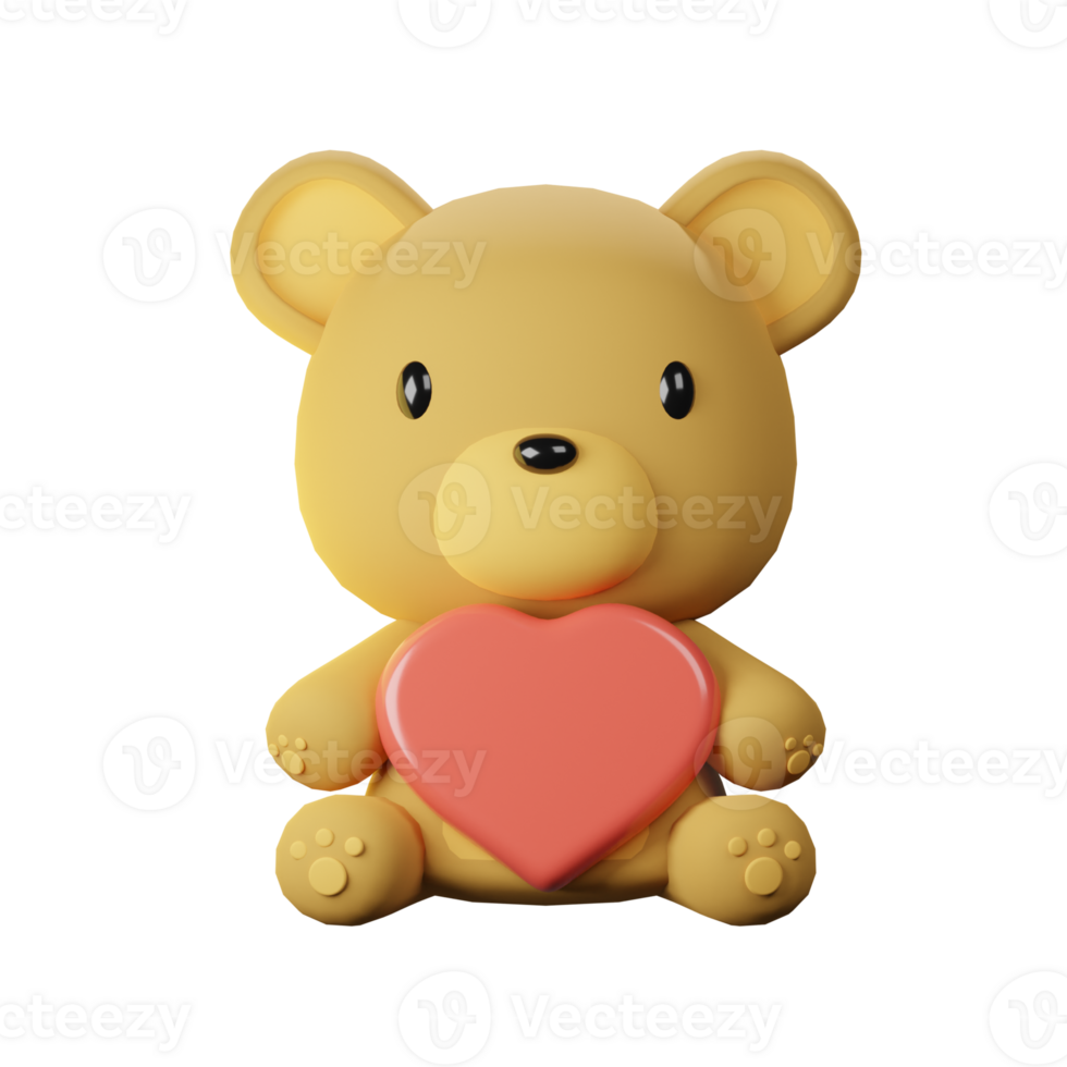 3D Teddy Bear Icon png