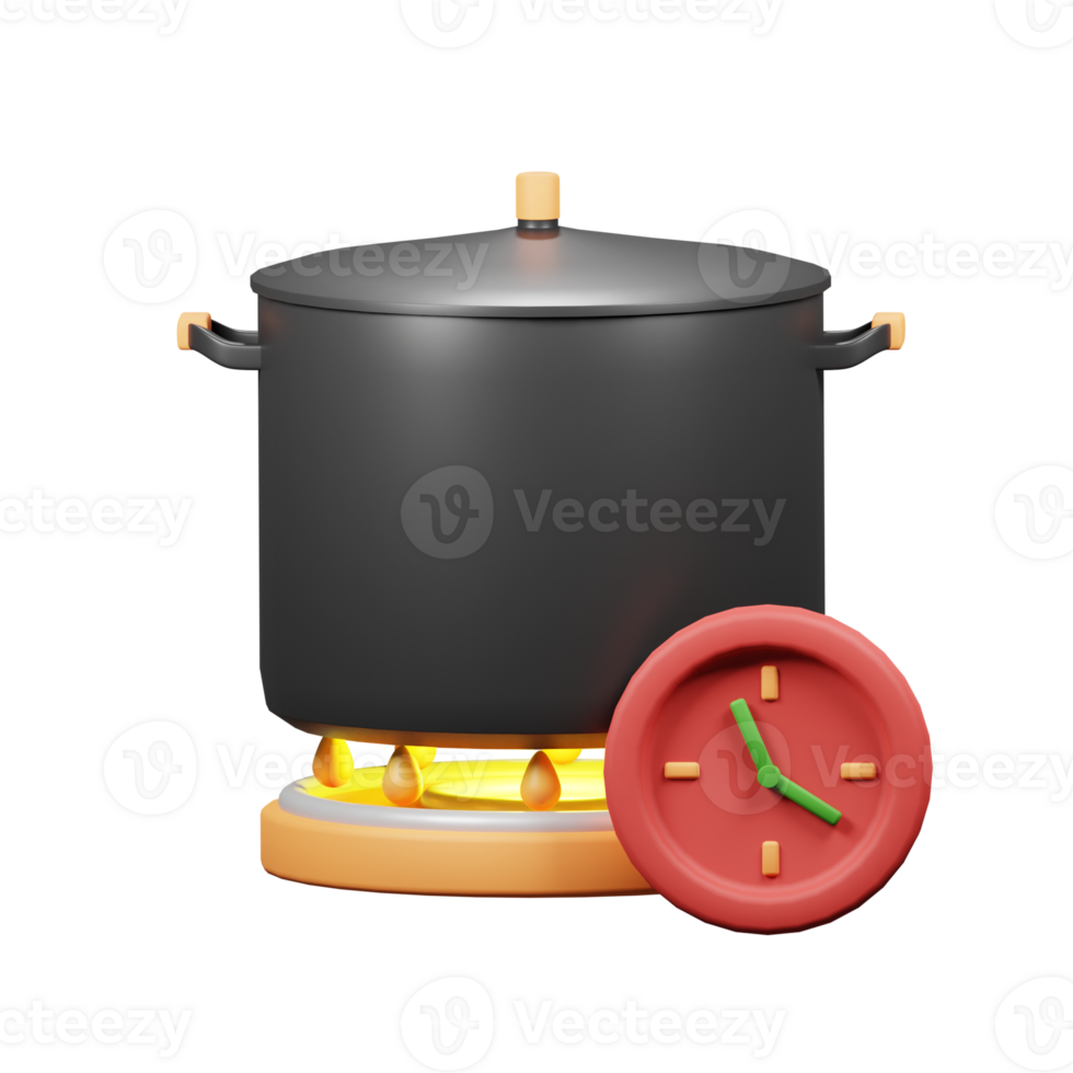 3D Cooking Time Icon png