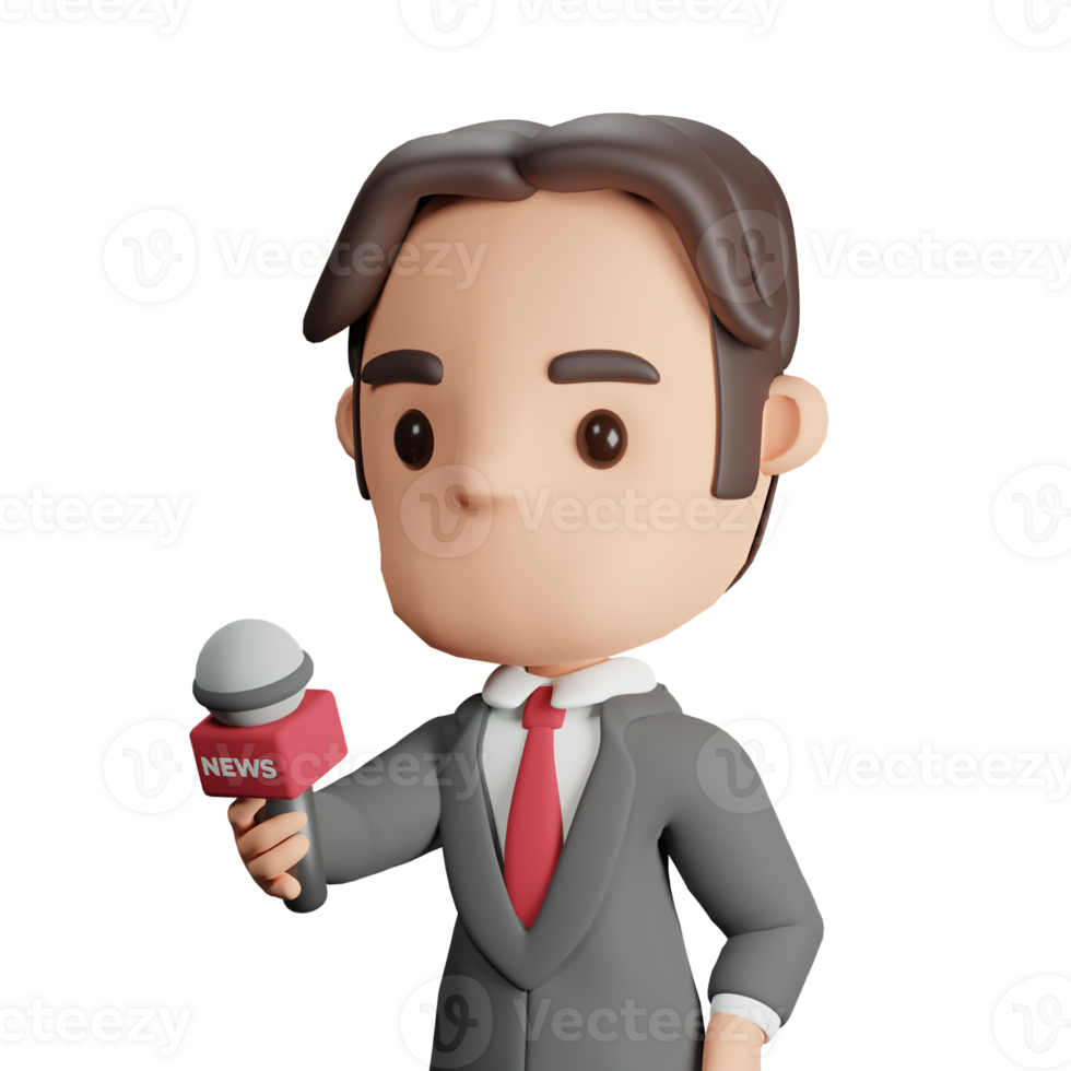 3D Journalist Icon png