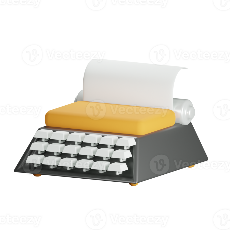 3D Typewriter Icon png