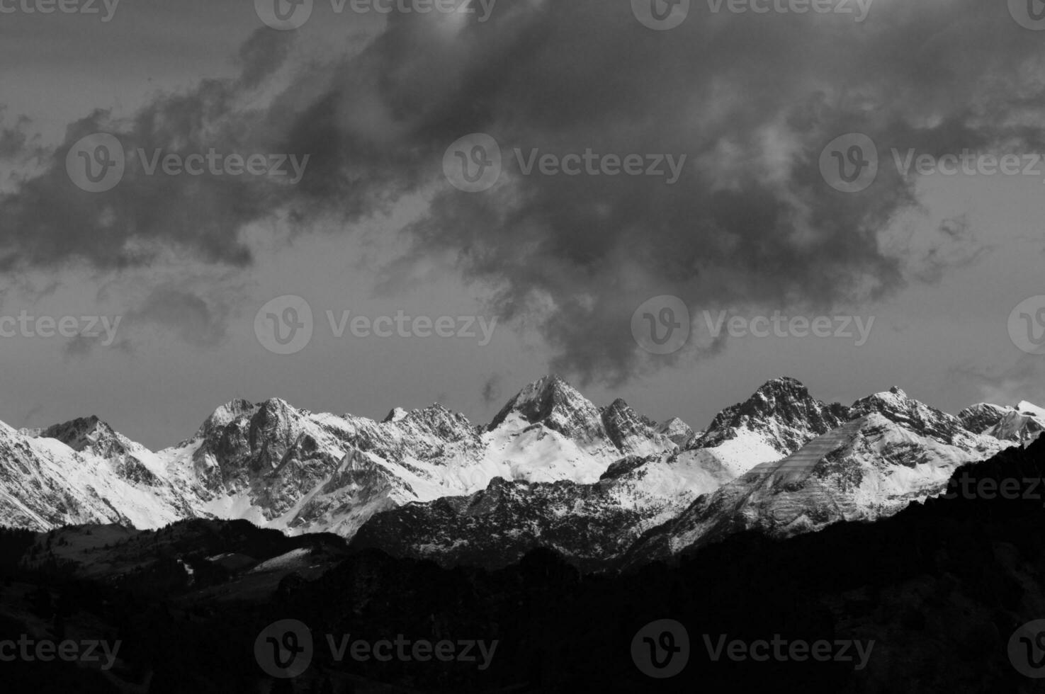 Panorama of mountains of Brembana valley north Italy photo