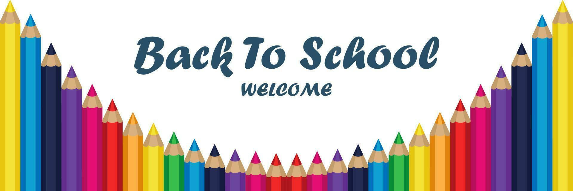 Colorful Colored Pencils white Background with Texture for Back to School with Space for Message. Vector Illustration. Colorful pencils for kids.