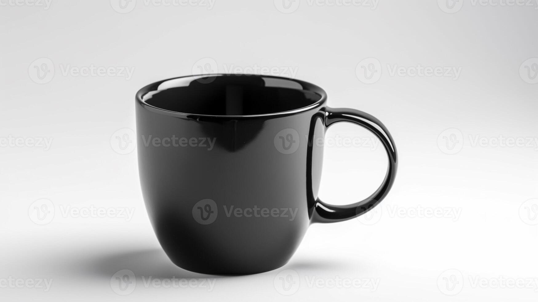 Black Mugs. cup Mockup isolated on white background, photo