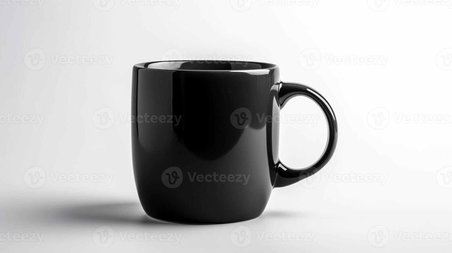 Black Mugs. cup Mockup isolated on white background, photo