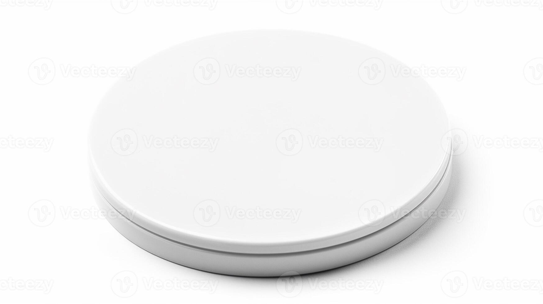 Podcast Cover Mockup, Blank CD or DVD disk mockup isolated on white background, photo