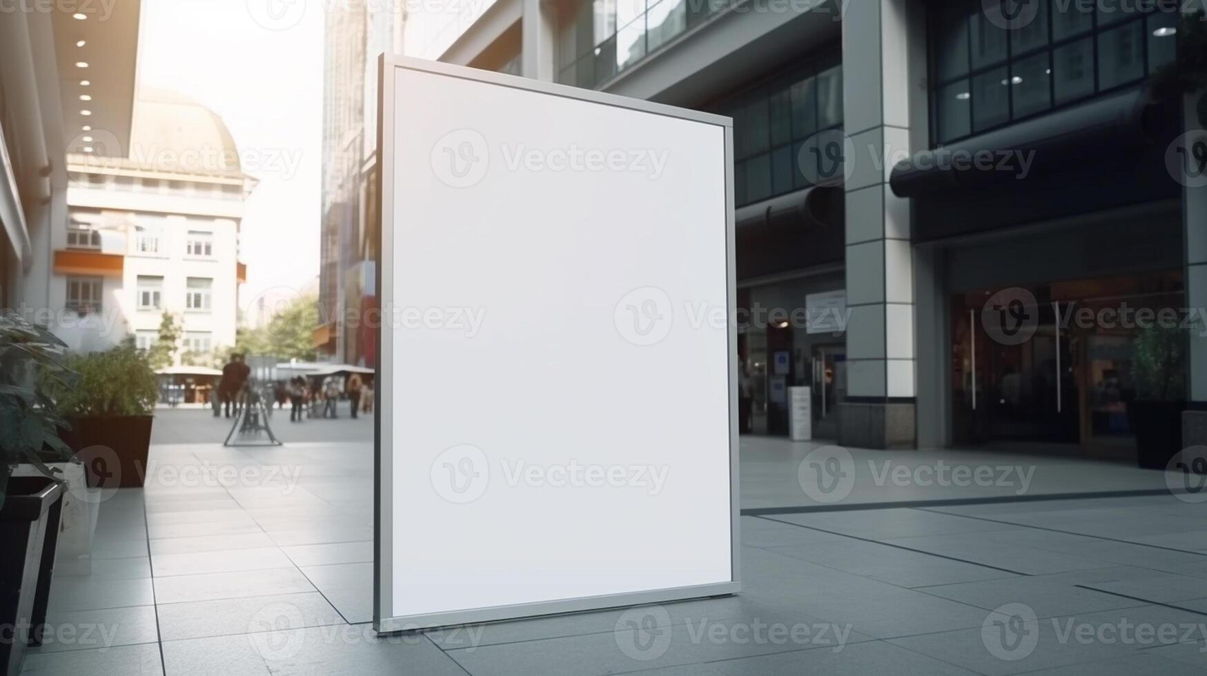 public advertisement billboard Mockup at bus station background, photo