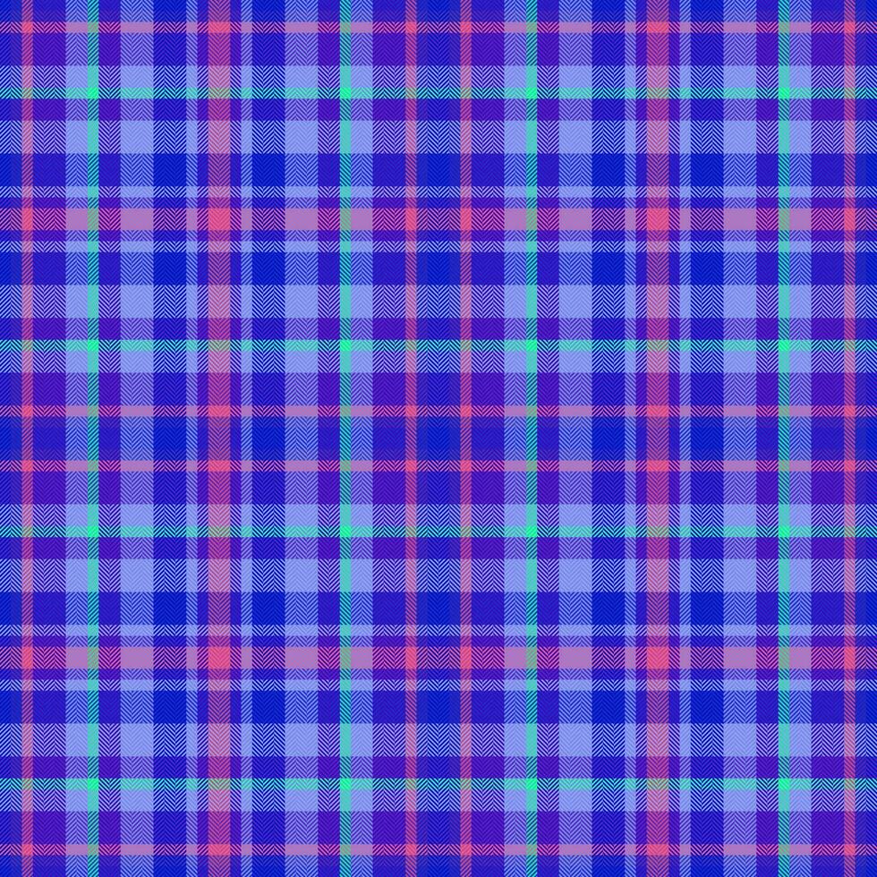 Textile fabric background. Check plaid tartan. Texture vector seamless pattern.