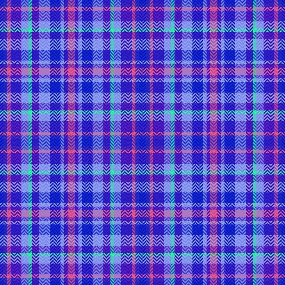 Textile fabric background. Check plaid tartan. Texture vector seamless pattern.