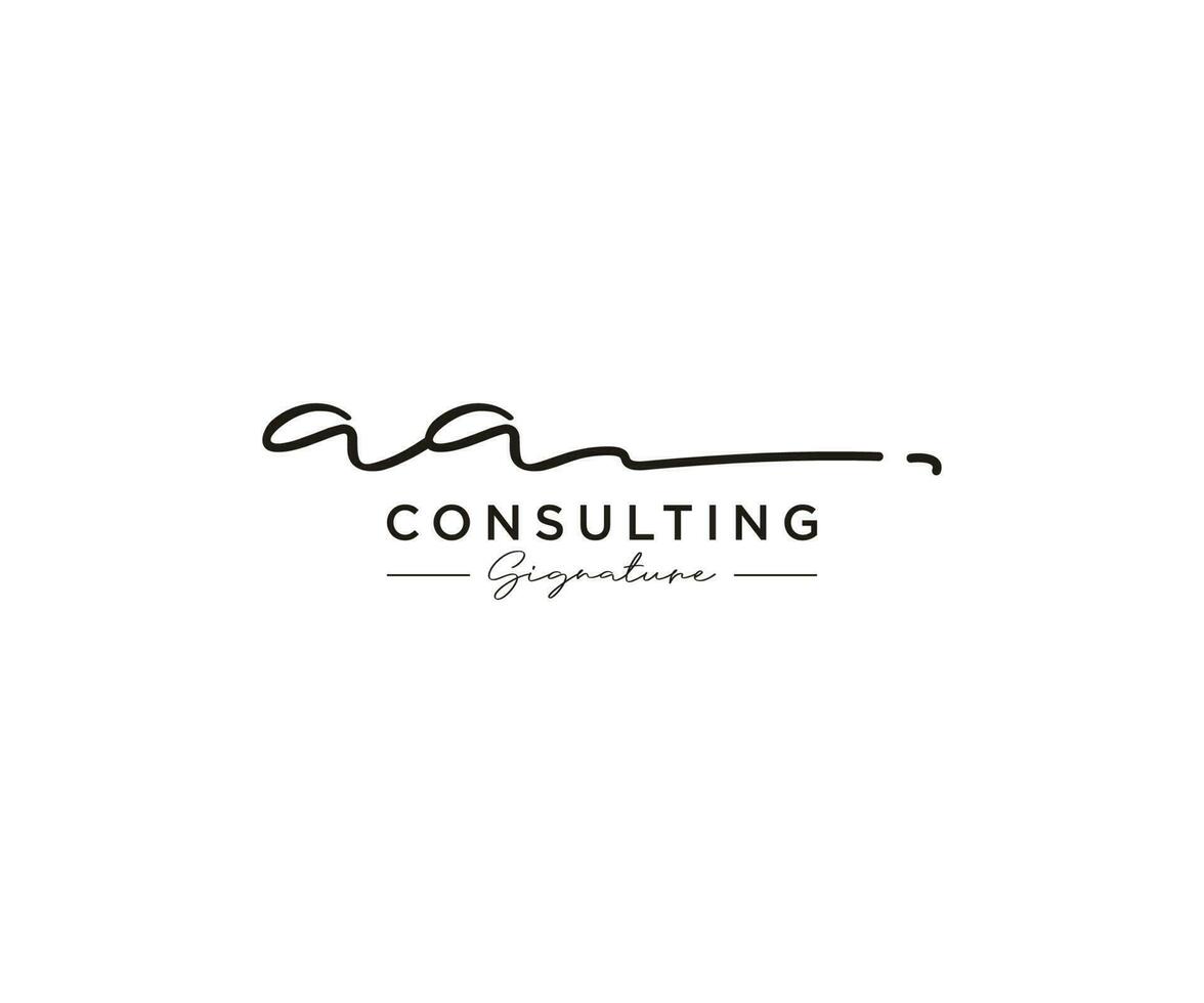 Initial AA signature logo collection template vector. Hand drawn Calligraphy lettering Vector illustration.