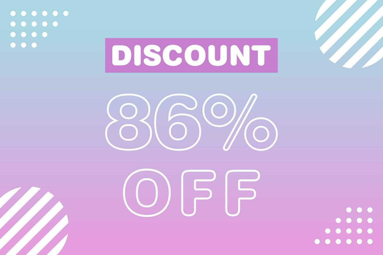 86 percent Sale and discount labels. price off tag icon flat design. vector