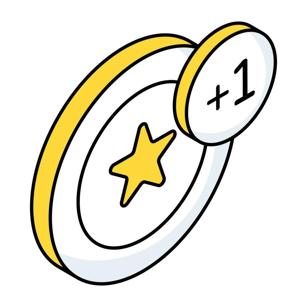 Star icon, flat editable vector
