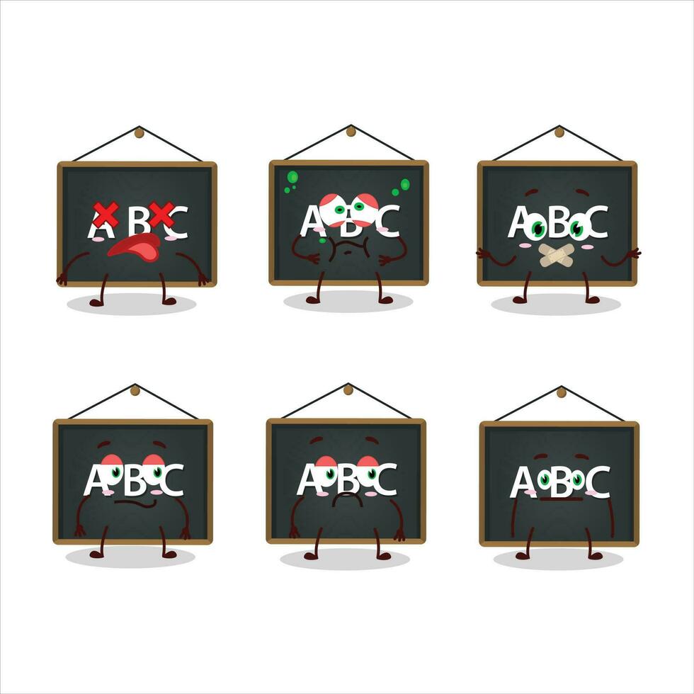 Alphabet board cartoon character with nope expression vector