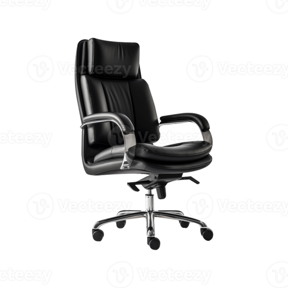 Black office chair in png