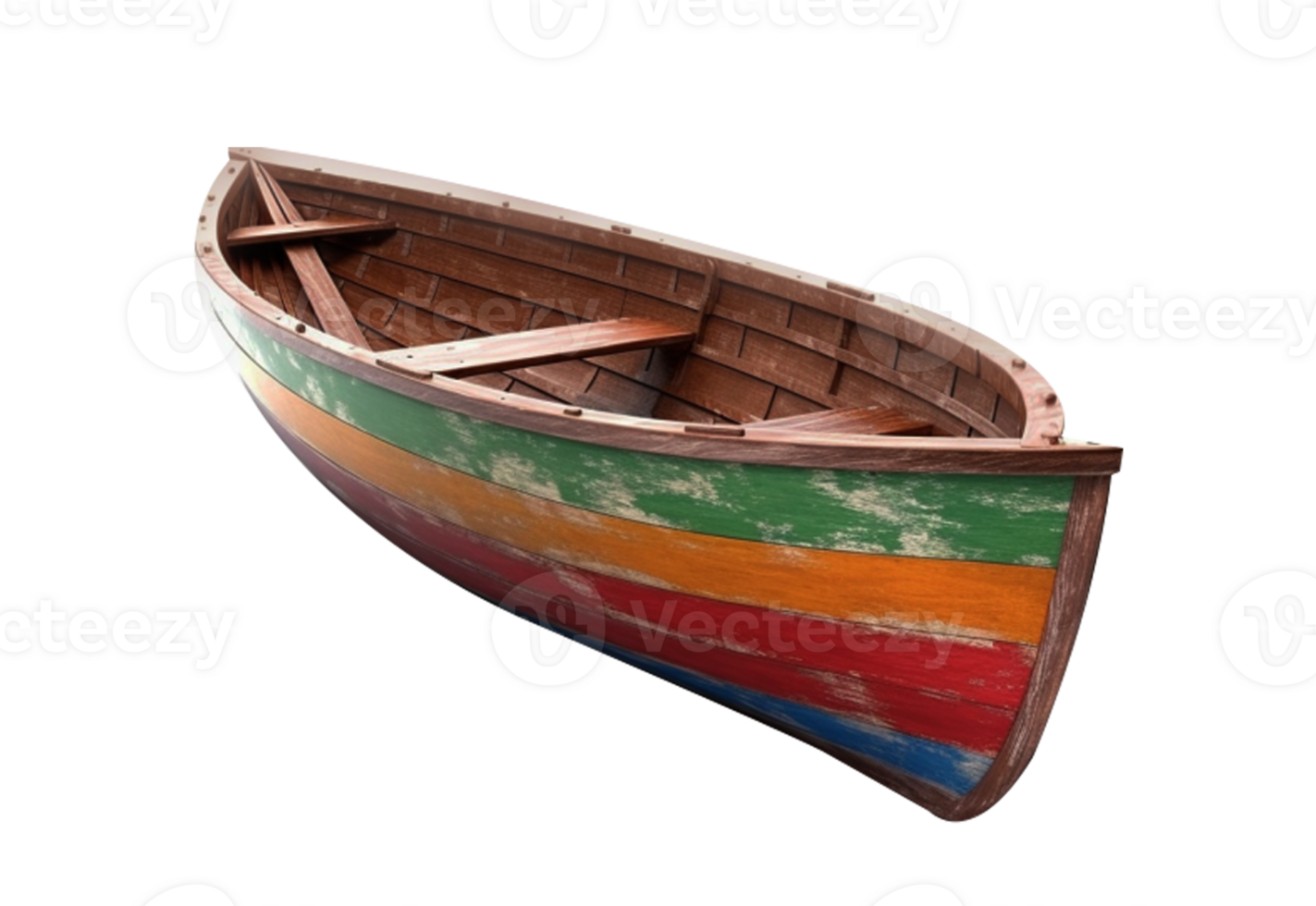 Wooden boat in png