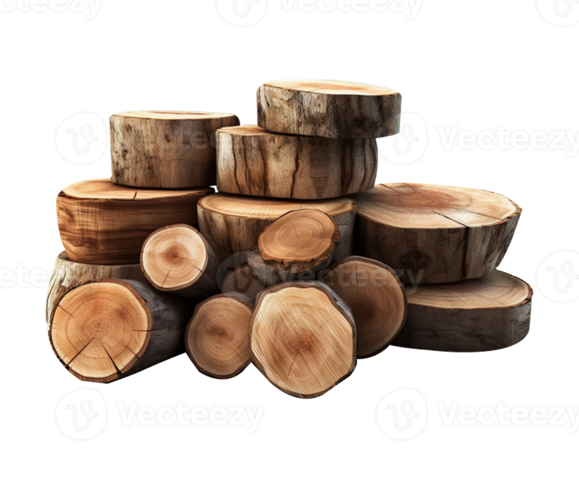 Stack of wood in png image