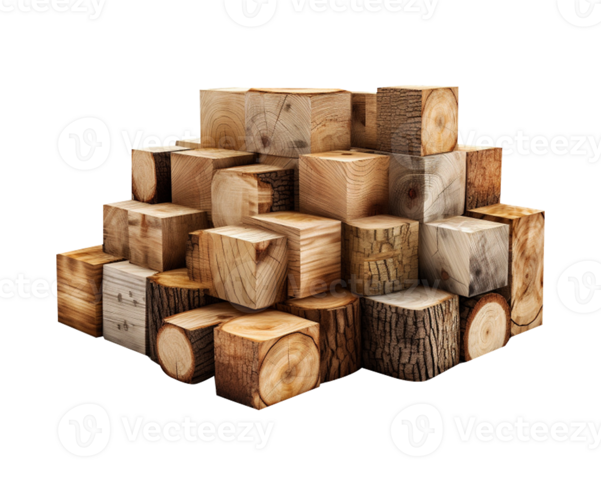Stack of wood in png image