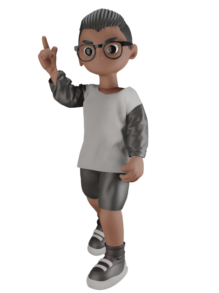 3d dessin animé personnage avec des 23495160 PNG