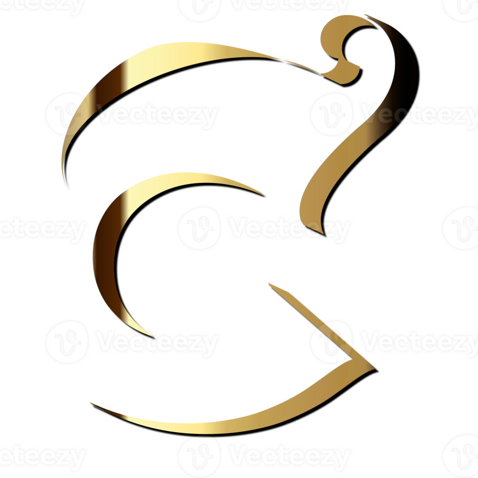 GOLDEN LOGO LETTER C png