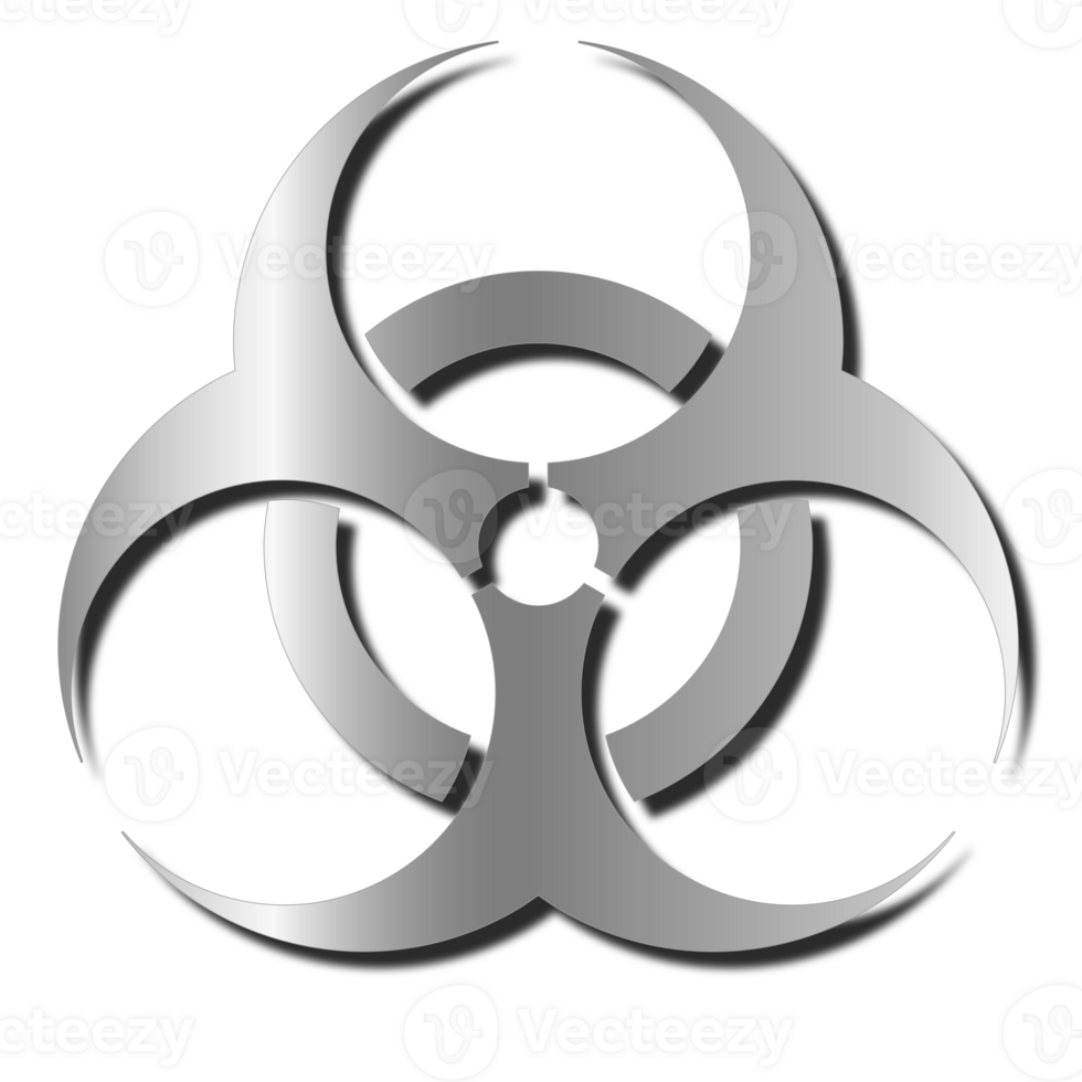 SILVER LOGO BIOHAZARD png