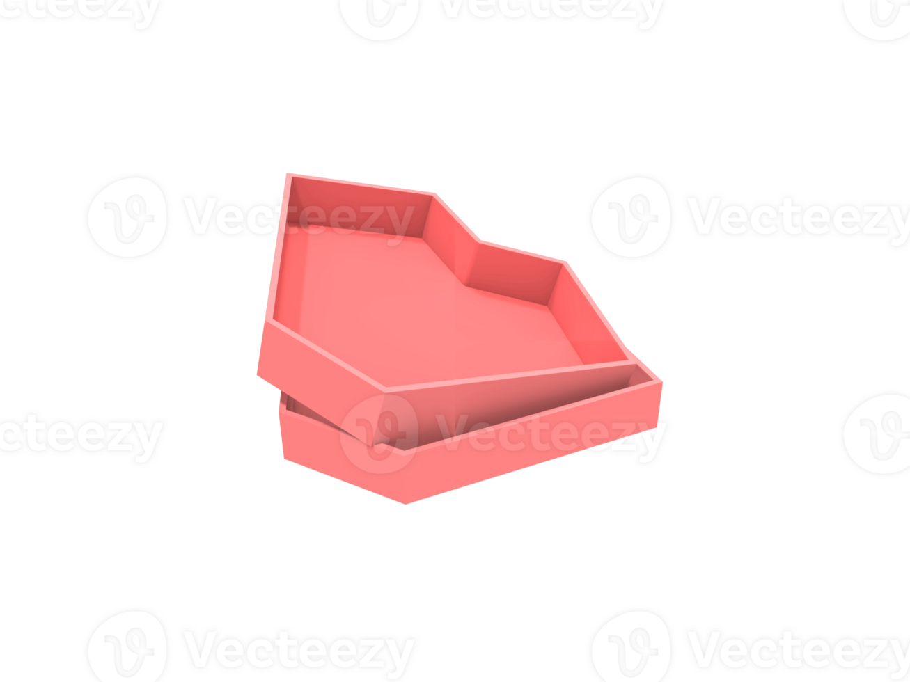 Pink gift box heart shape png