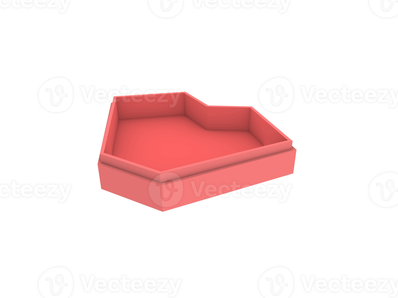 isometric heart shape gift box png