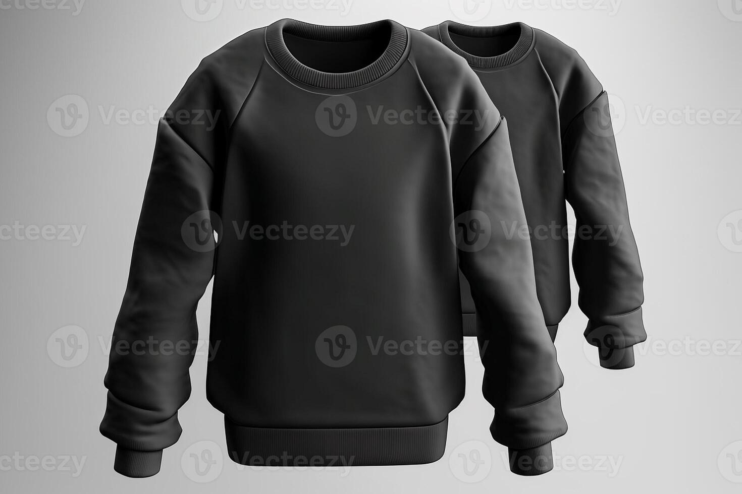 negro camisa de entrenamiento aislado en gris antecedentes con recorte camino, generativo ai foto