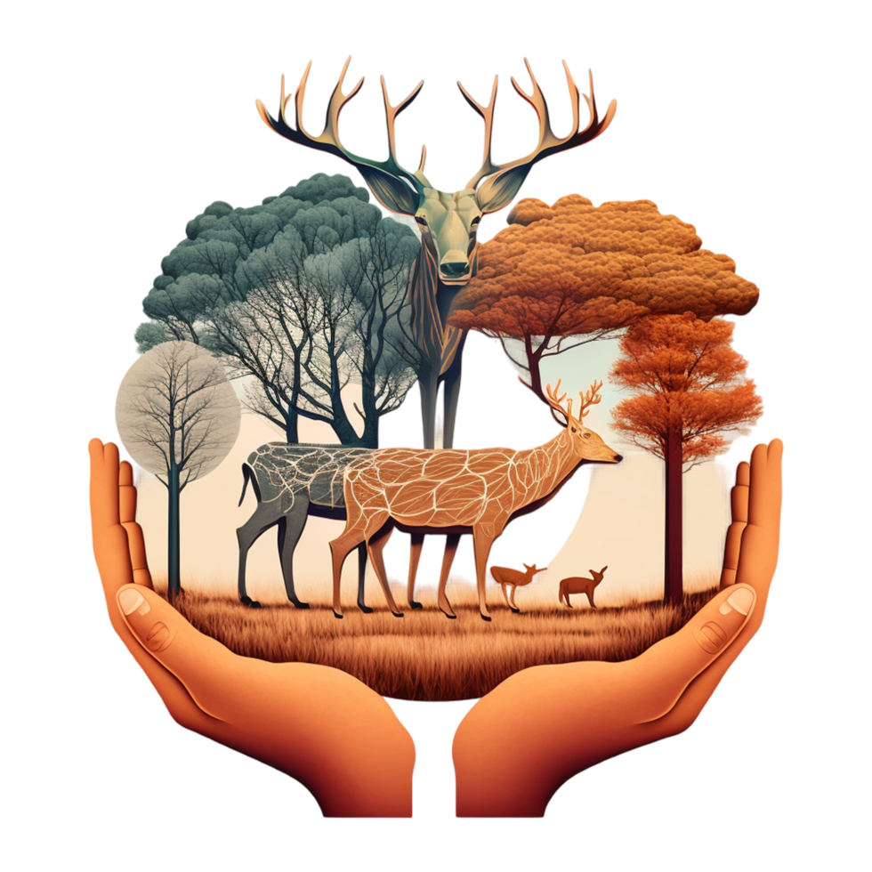 planet earth green clean ecology nature. transparent air green trees animals birds png