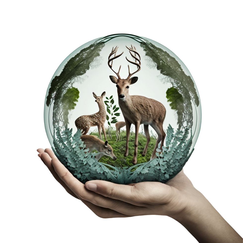 planet earth green clean ecology nature transparent air green trees animals. png