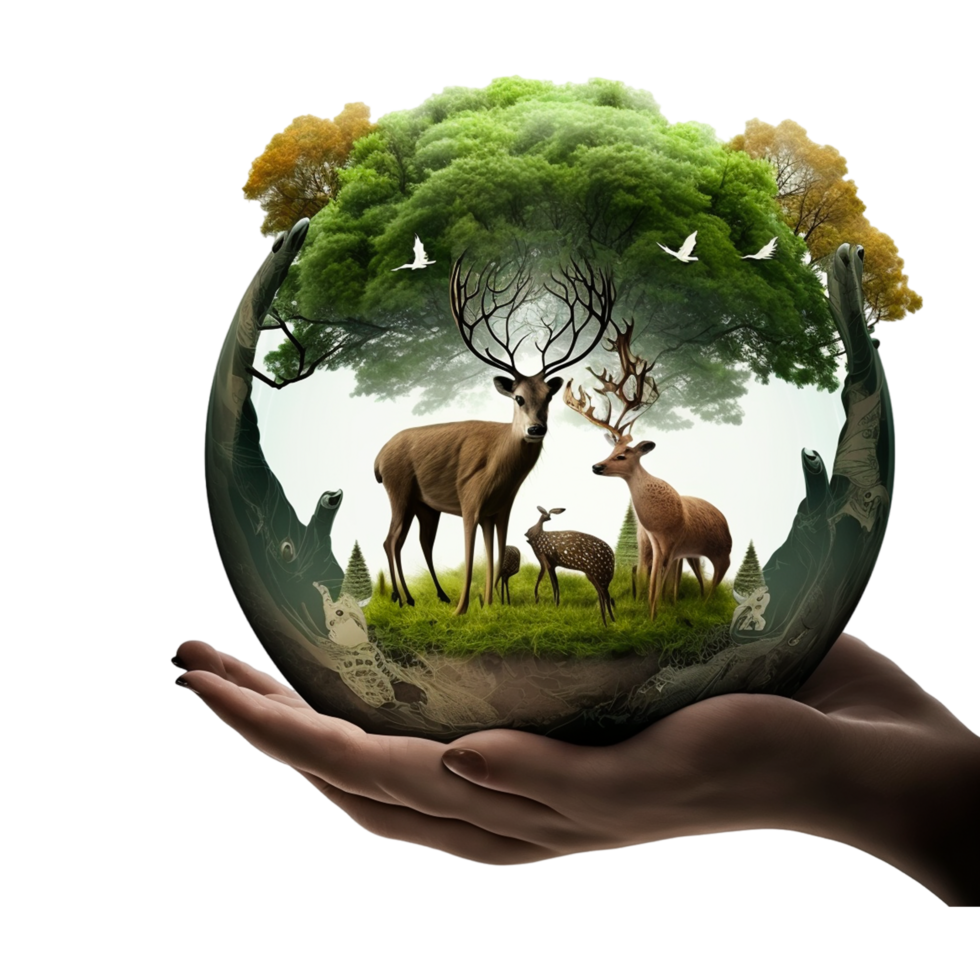 planet earth green clean ecology nature, transparent air green trees animals png