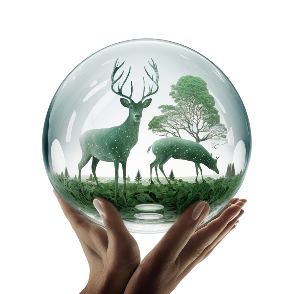 planet earth green clean ecology nature transparent air green trees animals. png