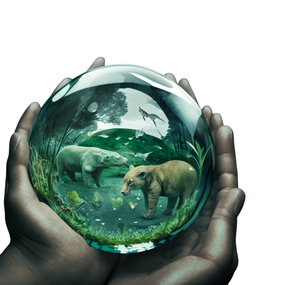 planet earth green clean ecology nature transparent air green trees animals birds. png