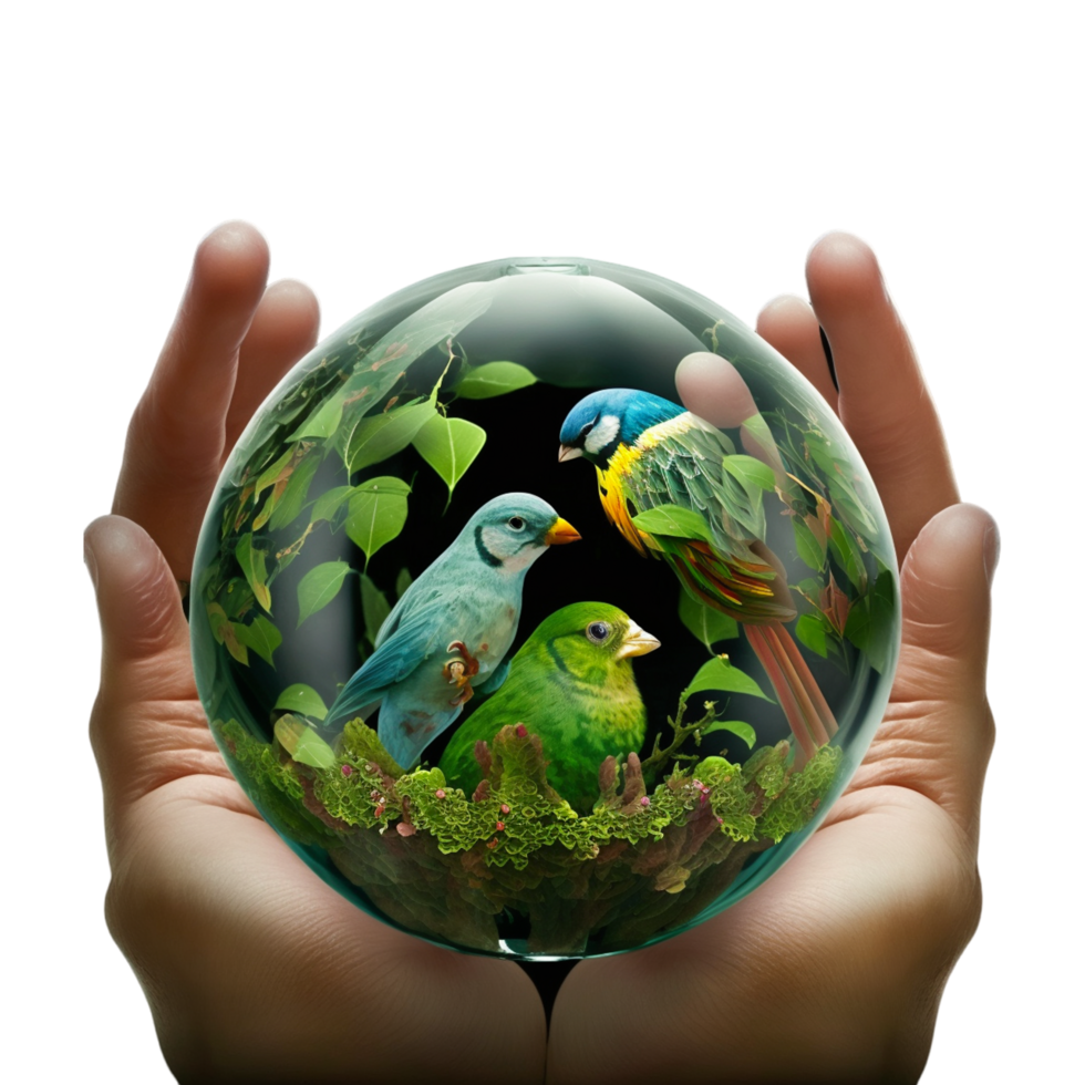 planet earth green clean ecology nature transparent air green trees animals birds. png