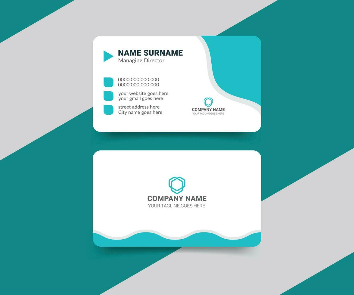 Modern business card design template vector