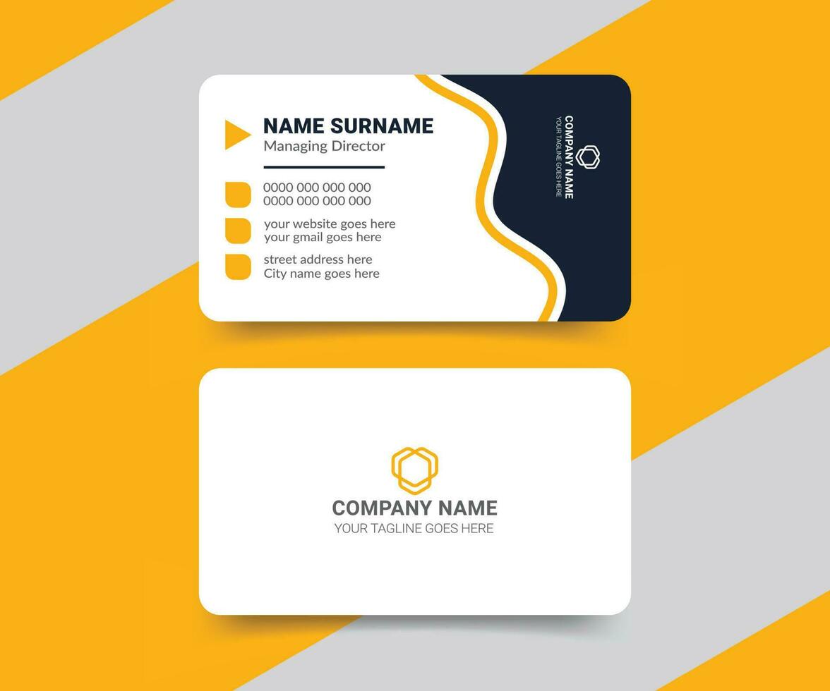Modern double side business card template vector
