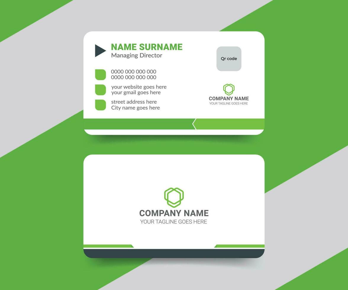 Professional elegant with gradient color business card template vector