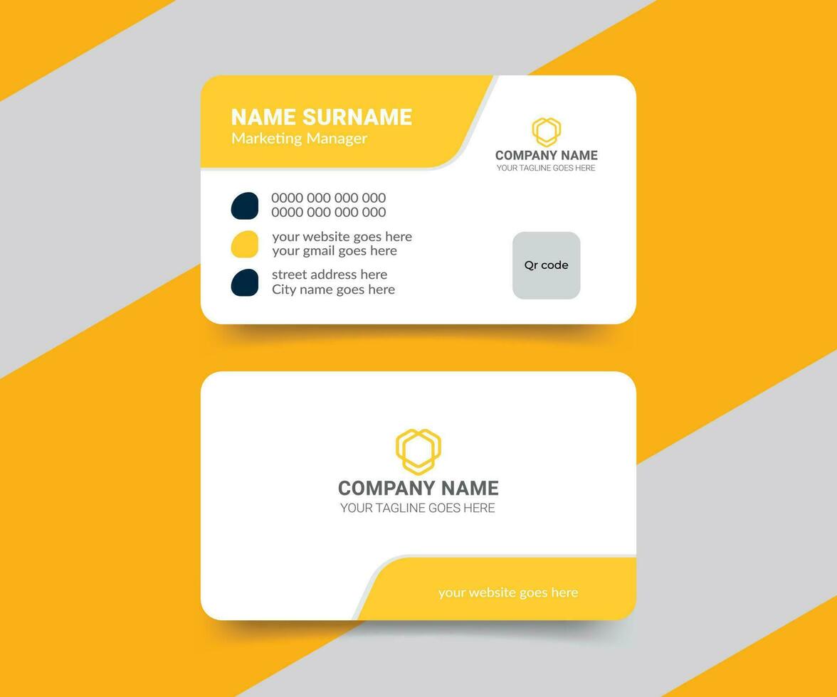 Modern and company business card template vector