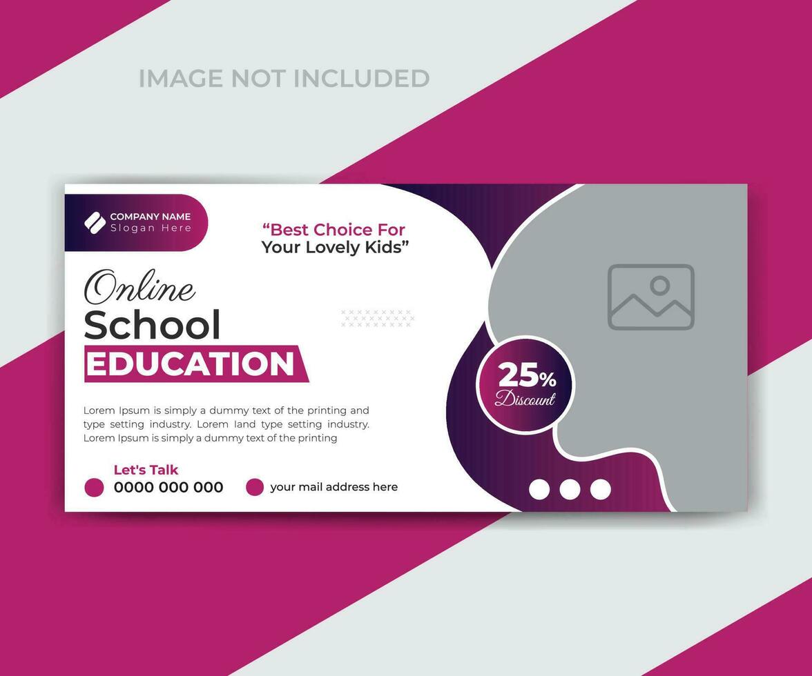 Back to school education admission web banner template vector