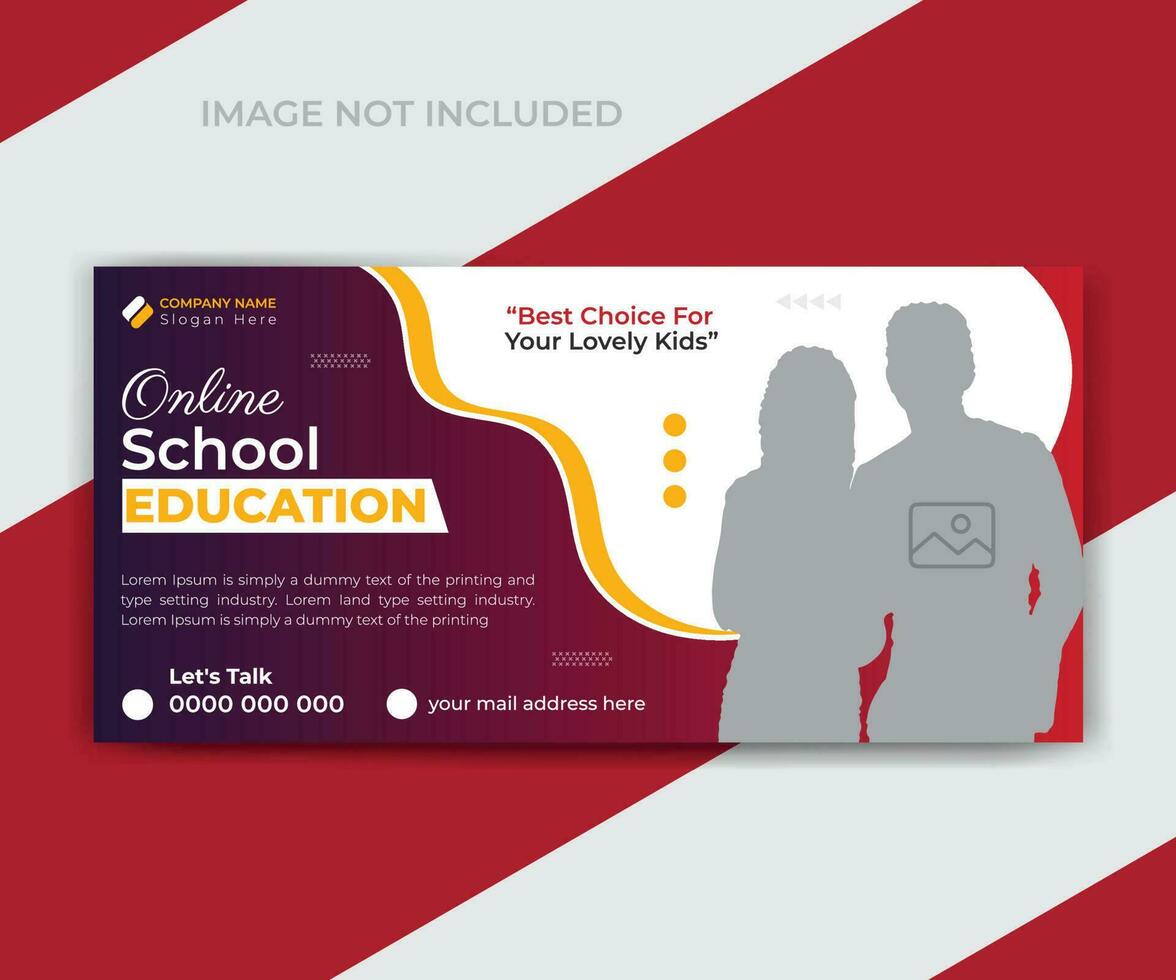 Back to school education admission web banner template vector