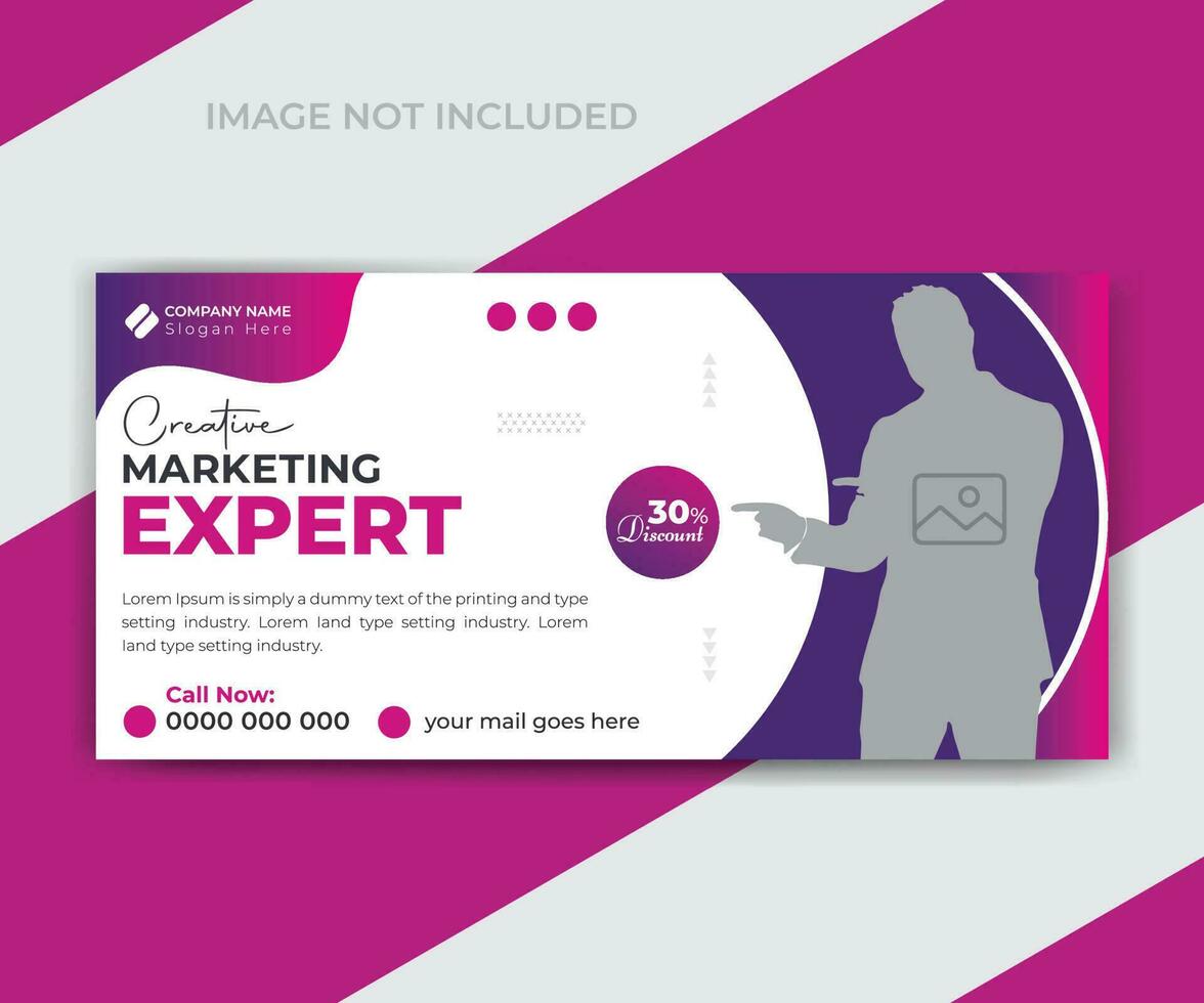 Corporate business marketing agency social media web banner template vector