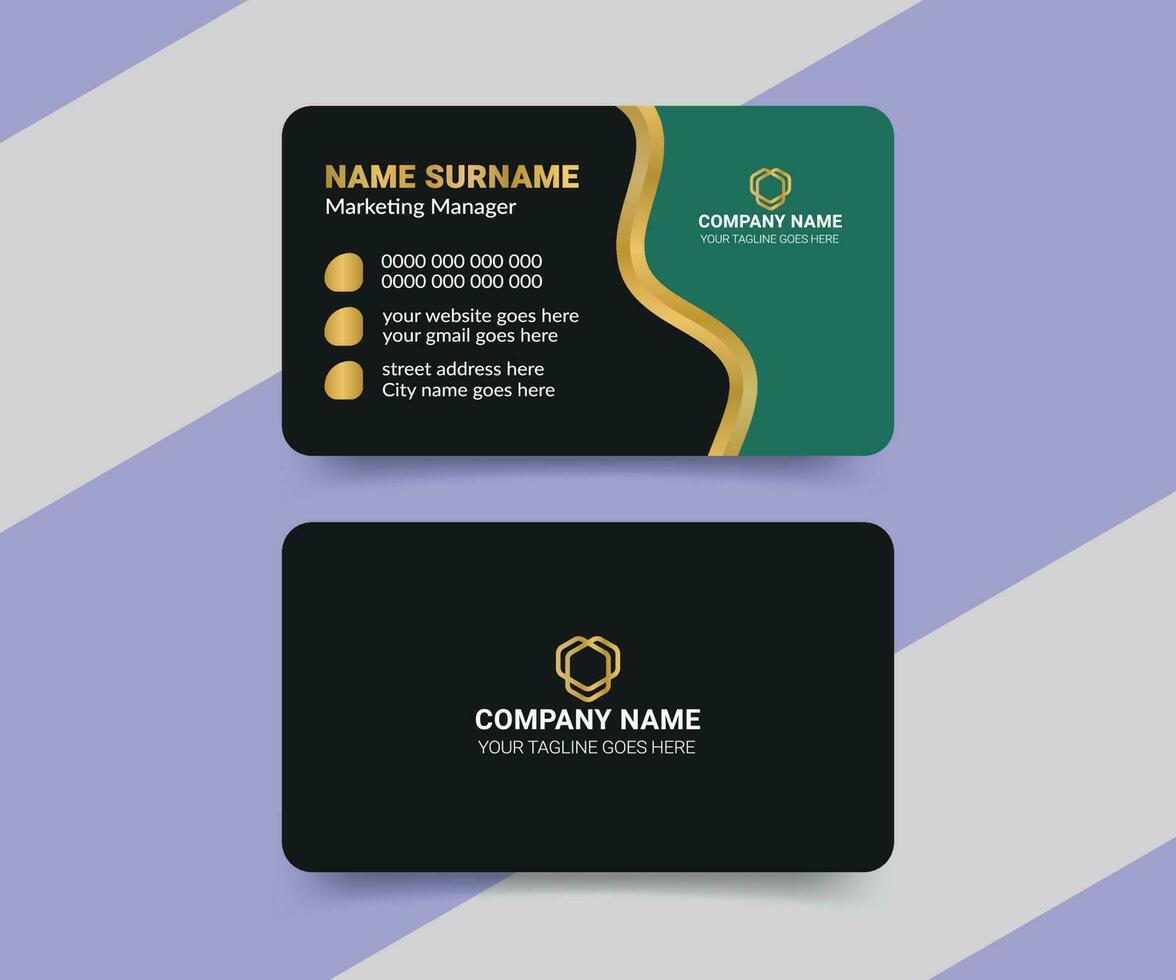 Creative and modern company business card template vector