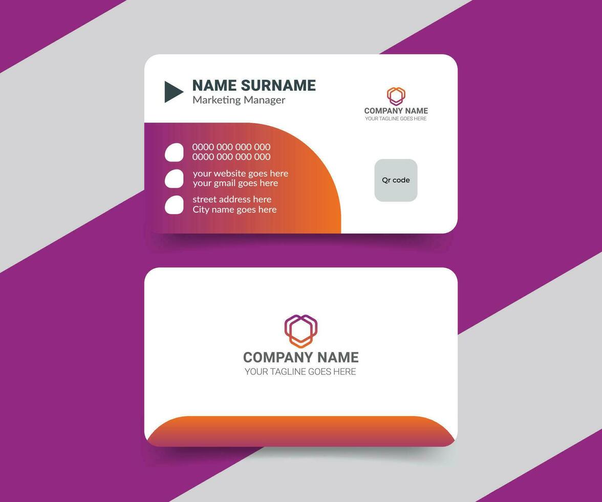 Modern and clean professional business card template vector